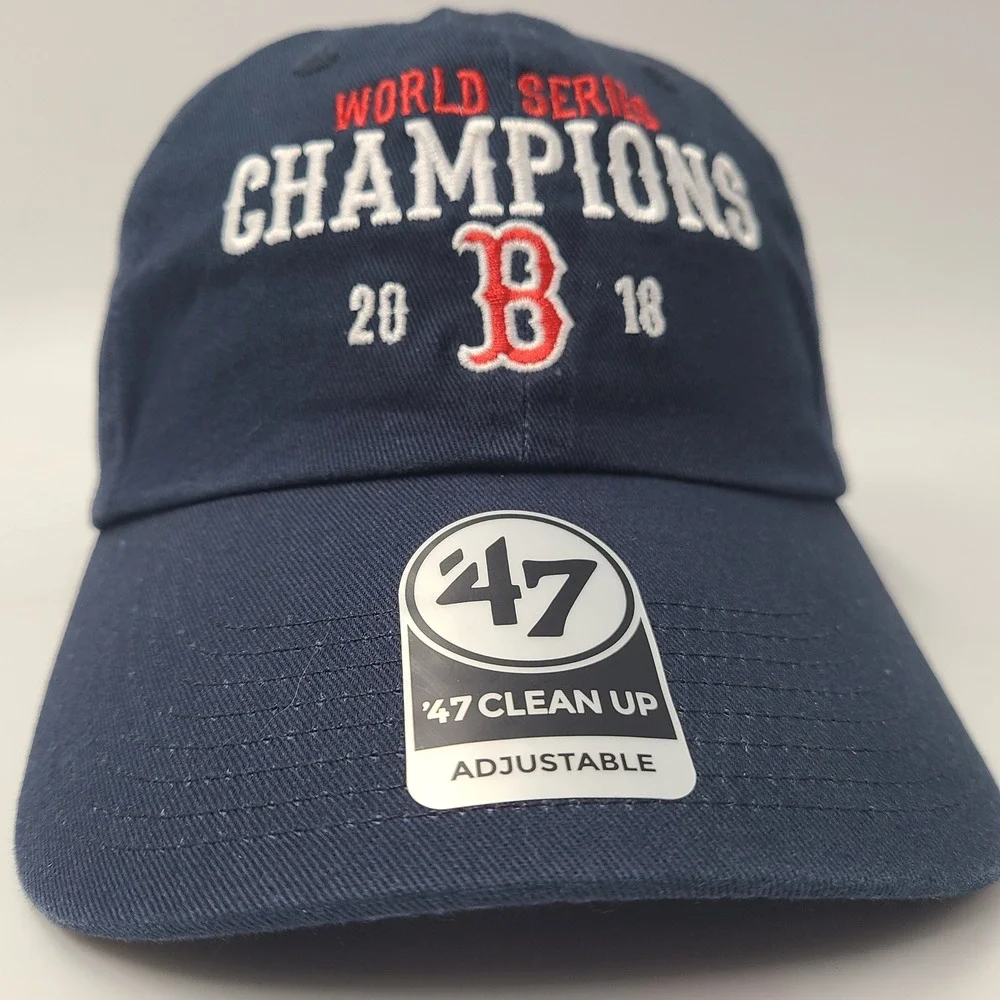 Boston Red Sox Hat Strapback 47 Brand Clean Up MLB 2018 World Series Champions